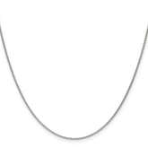 18K White Gold 18 inch 1.15mm Diamond-cut Cable with Fancy Lobster Clasp Chain