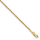 14K 24 inch 1.5mm Diamond-cut Rope with Lobster Clasp Chain