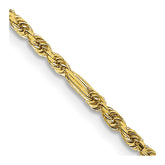 14K 22 inch 1.8mm Diamond-cut Milano Rope with Lobster Clasp Chain