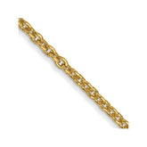 14K 20 inch 1.4mm Forzantine Cable with Lobster Clasp Chain