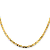 14K 24 inch 3.8mm Tri-color Pav� Valentino with Lobster Clasp Chain