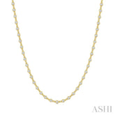 2 Ctw Bezel Set Round Cut Diamond Station Necklace in 14K Yellow Gold