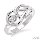 1/50 Ctw Round Cut Diamond Fashion Ring in Sterling Silver