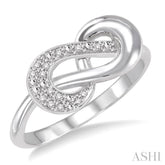 1/20 Ctw Round Cut Diamond Ring in Sterling Silver