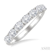 1 Ctw East-West Oval Cut Diamond Fashion Band in 14K White Gold