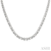 1/4 Ctw Bold Panther Link Round Cut Diamond Fashion Necklace in Sterling Silver