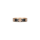 LOVE IN VERONA DIAMOND AND BLACK ENAMEL RING