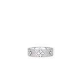 LOVE IN VERONA PAVE DIAMOND AND POLISHED FLOWER RING