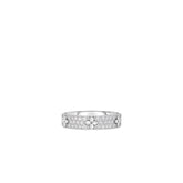 LOVE IN VERONA PAVE DIAMOND AND POLISHED FLOWER NARROW RING