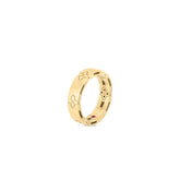LOVE IN VERONA ETCHED FLOWERS NARROW RING