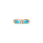 LOVE IN VERONA DIAMOND AND CYAN ENAMEL RING