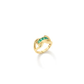 DESIGNER GOLD PRINCESS CUT RING