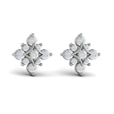 Floating Diamond Star Stud Earrings