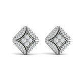 Diamond Vlora Star with Channel Set Diamond Cluster Stud Earrings