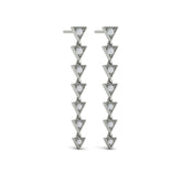 Diamond Trinity Drop Statement Earrings