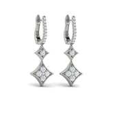 Diamond Double Vlora Star Drop Huggie Earrings