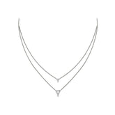 Diamond Open Trinity Two Row Necklace