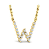 Diamond Alphabet Pendant Necklace, W