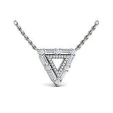 Diamond Baguette Double Trinity Necklace
