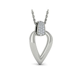 Diamond Accent Open Tear Drop Link Pendant
