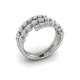 Diamond Three Row Wrap Ring