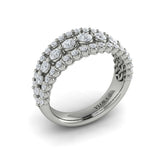 Diamond Three Row Ring