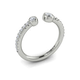 Graduating Diamond Open Ring