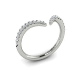 Diamond Open Chevron Ring