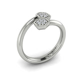 Diamond Cluster Honeycomb Wrap Ring