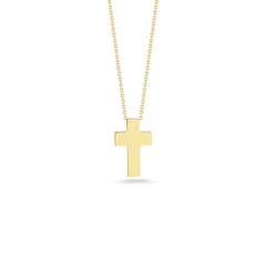 TINY TREASURES HIGH POLISHED CROSS NECKLACE