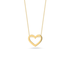 TINY TREASURES HEART OUTLINE NECKLACE