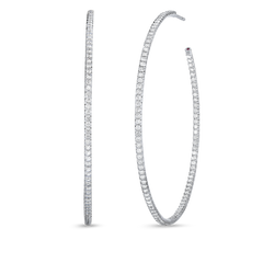 XXLARGE INSIDE OUTSIDE OPEN THE PERFECT DIAMOND HOOP® EARRINGS
