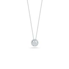 TINY TREASURES DIAMOND SMALL PEACE SIGN NECKLACE