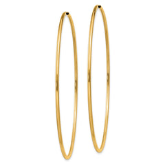 14k 1.5x64mm Polished Round Endless Tube Hoop Earrings