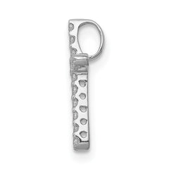 14k White Gold 1/8 carat Diamond Cross Chain Slide