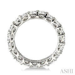 3 Ctw Round Cut Diamond Eternity Band in 18K White Gold