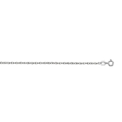 14K White Gold .95mm Machine Rope 16 Chain (Carded) with Spring Ring