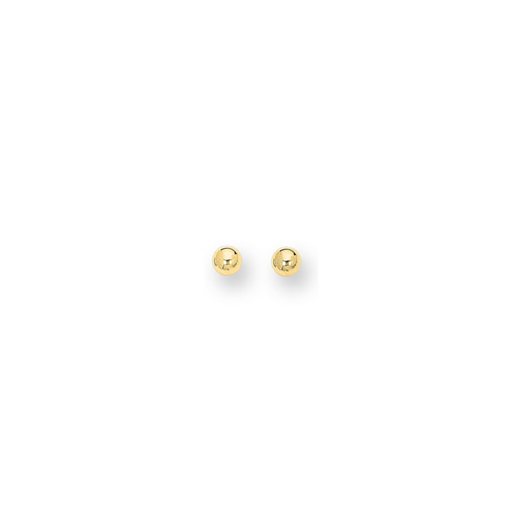 14K Yellow Gold Polished 5mm Post Earring