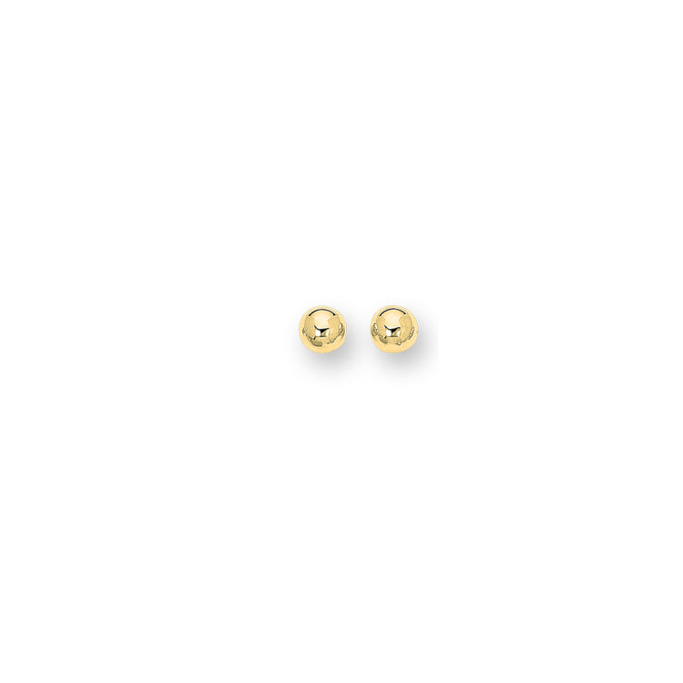 14K Yellow Gold Polished 8mm Post Earring