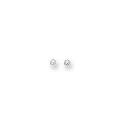 14K White Gold Polished 5mm Post Earring