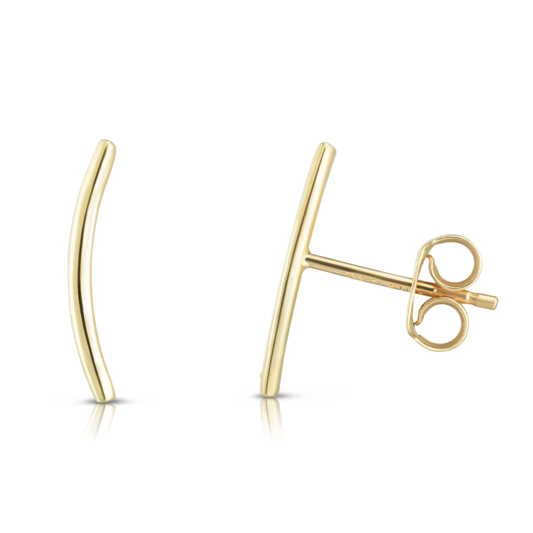 14K Yellow Gold Small Polished Ear Climber