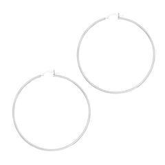 Sterling Silver 2x60mm Hoop Earring