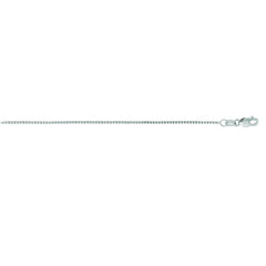 14K White Gold 0.85mm Classic Box 24 Chain with Lobster Lock