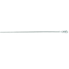 14K White Gold 1.1mm Classic Box 16 Chain with Lobster Lock