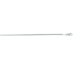 14K White Gold 1.4mm Classic Box 20 Chain with Lobster Lock