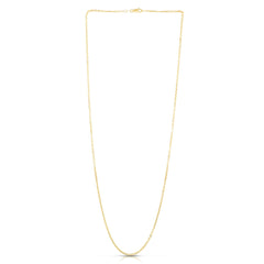 14K Yellow Gold 1.9mm Diamond Cut Cable 24 Chain with Lobster Lock