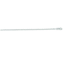 14K White Gold 2.3mm Diamond Cut Cable 20 Chain with Lobster Lock