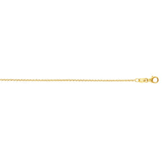 14K Yellow Gold 1.3mm Round Cable 18 Chain with Lobster Lock