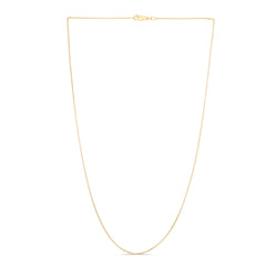 14K Yellow Gold 1.1mm Diamond Cut Rolo 18 Chain with Lobster Lock