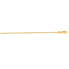14K Yellow Gold 1.5mm Lite Forsantina 20 Chain with Lobster Lock